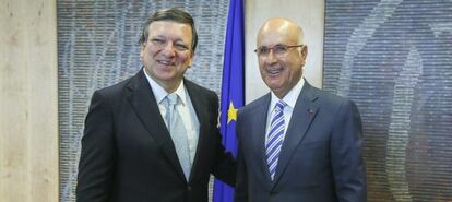 El portavoz de CiU en el Congreso, Josep Antonio Duran i Lleida con el presidente de la Comisión Europea, José Manuel Durao Barroso.