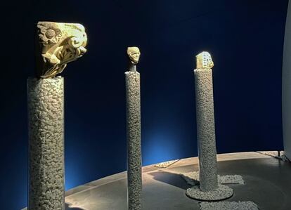Tres de los cuatro fragmentos de la colección Barrachina, pertenecientes al Museo Castillo de Peralada". Cortesía: Artur Ramón Art