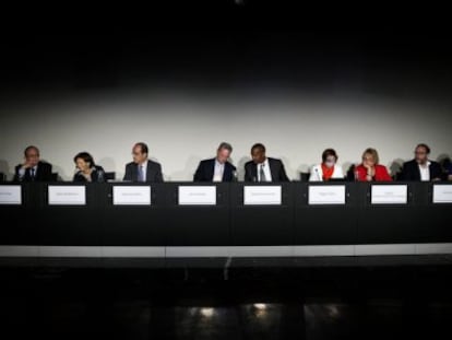 Conselho consultivo do Google em sua primeira reunião, em Madri.