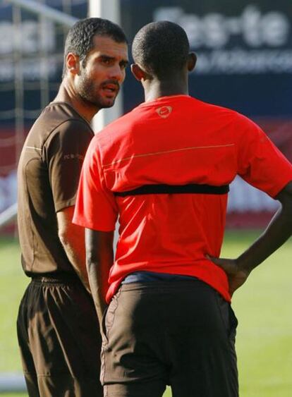 Guardiola y Eto'o.