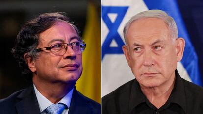 Gustavo Petro y Benjamin Netanyahu.