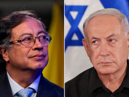 Gustavo Petro y Benjamin Netanyahu.