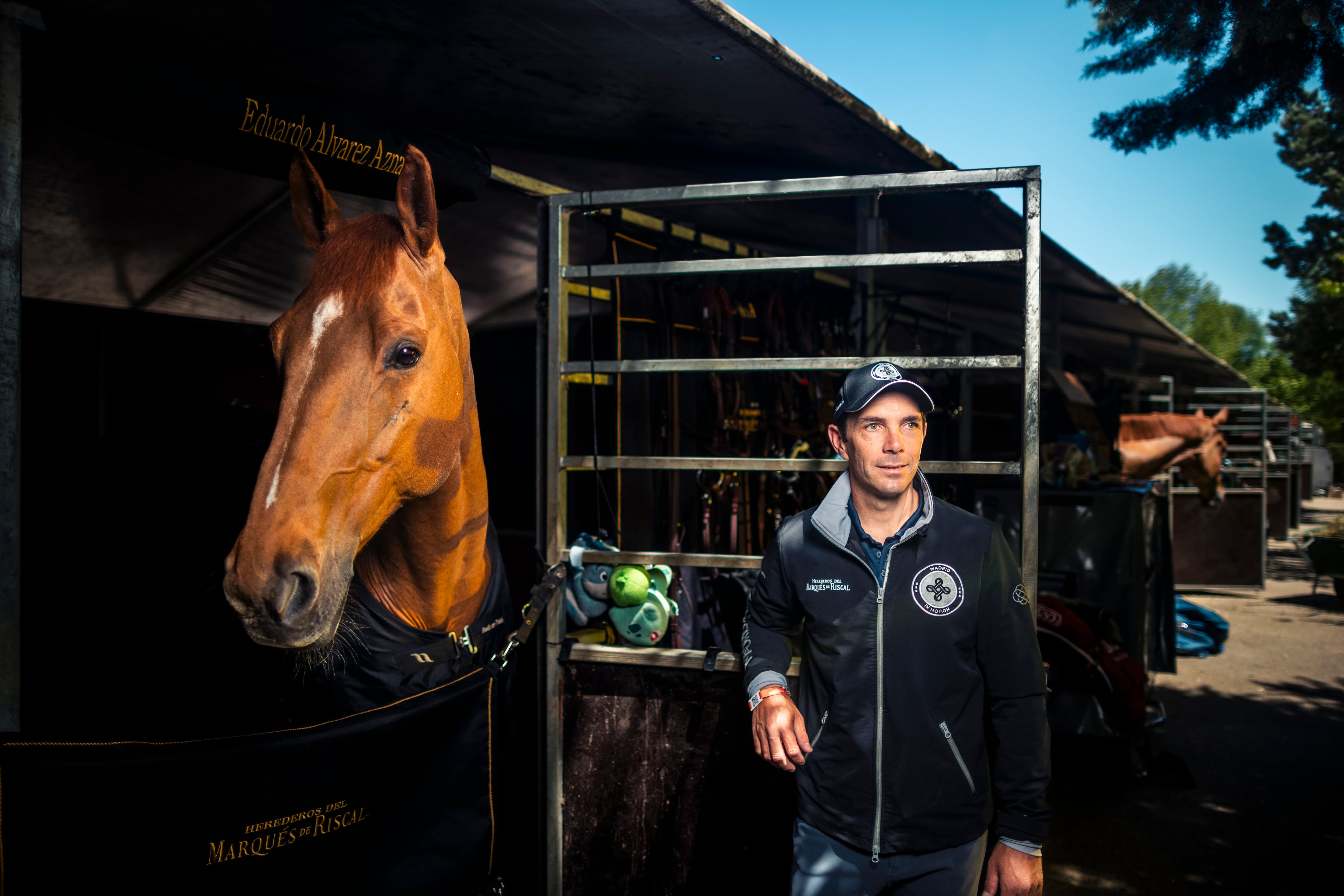 El jinete Eduardo Álvarez Aznar, con su caballo Genaro, el 14 de mayo en el Club de Campo de Madrid.