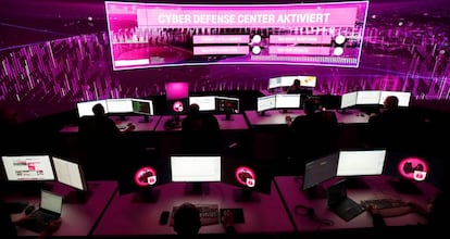 The cyber-defense operations center at Deutsche Telekom.