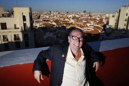 Eliseo Parra en la azotea del hotel Emperador de Madrid.