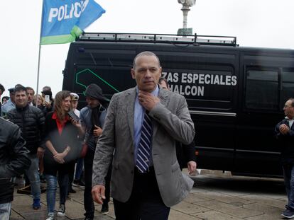 El ministro de Seguridad de la provincia de Buenos Aires, Sergio Berni, en la ciudad de Mar del Plata, el 30 de diciembre de 2019.