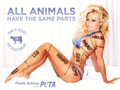 Pamela Anderson, convertida en activista de PETA.