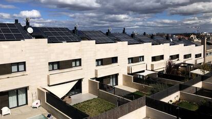 Viviendas con placas solares para el autoconsumo.