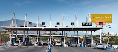 Playa de peaje de la Autopista del Sol, vendida por Ferrovial.