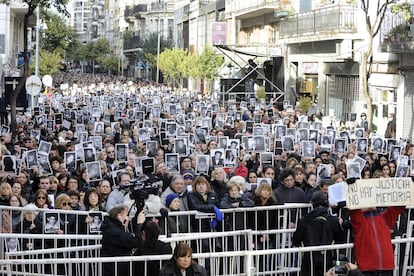 Acto por el 22 aniversario del atentado a la AMIA en Buenos Aires.