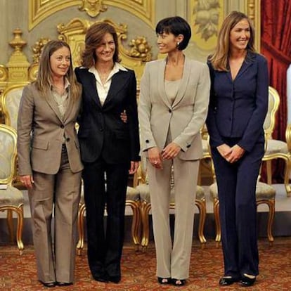 De izquierda a derecha, Meloni, Gelmini, Carfagna y Prestigiacomo.