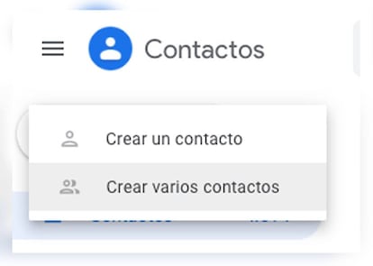 Contactos de Google.