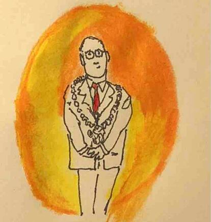 Enrique Tierno Galván visto por Jorge F. Hernández.