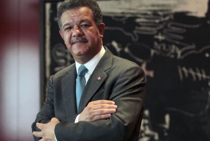 Leonel Fernández, presidente de la República Dominicana, este viernes en Madrid.