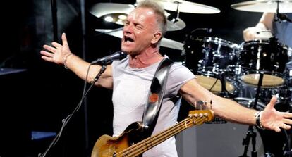 Sting durante su actuaci&oacute;n del s&aacute;bado en Marbella.