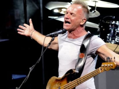 Sting durante su actuaci&oacute;n del s&aacute;bado en Marbella.