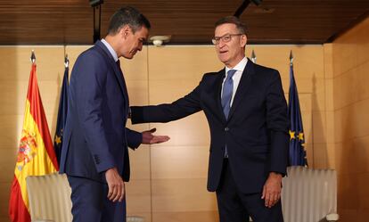 Pedro Sanchez y Feijoo