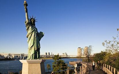 Réplica de la estatua de la Libertad en la isla de Odaiba, en Tokio.
