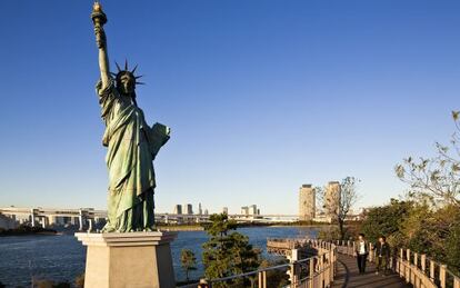 R&eacute;plica de la estatua de la Libertad en la isla de Odaiba, en Tokio. 