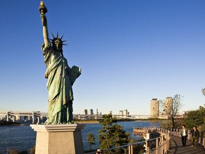 R&eacute;plica de la estatua de la Libertad en la isla de Odaiba, en Tokio. 