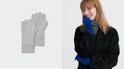 Además de en gris, estos guantes se comercializan en otros cinco colores. UNIQLO.