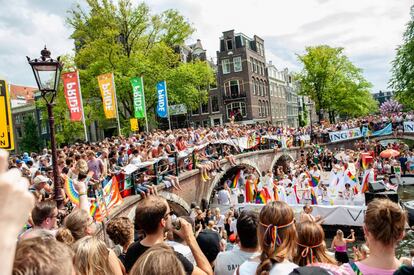 Desfile durante el Orgullo Gay el pasado agosto en Ámsterdam. 