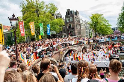 Desfile durante el Orgullo Gay el pasado agosto en Ámsterdam.
