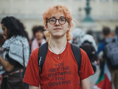 Dante, estudiante de Lengua y Literatura Inglesa en la Sorbona de París, el 3 de mayo.
