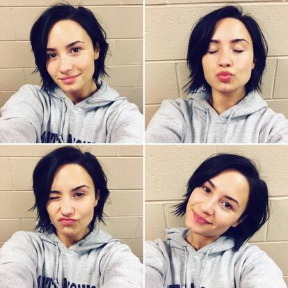 Demi Lovato ha estado bajo la antenta mirada de los focos desde pequeña como niña Disney y, por lo tanto, acostumrbada al maquillaje. Hoy muestra en la Red con el mismo orgullo sus fotografías de alfombras rojas y sobre los escenarios que otras con la cara lavada.
