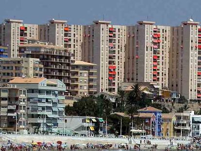 Construcciones en primera línea de playa de La Vila Joiosa.