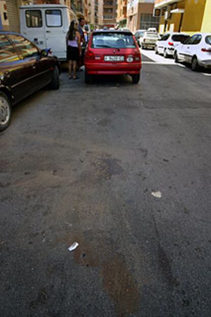 Lugar de la pelea, en la calle de Amparo Meler, en Dénia.