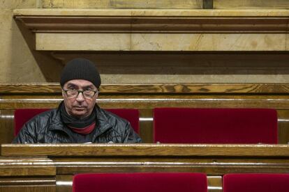 Lluís Llach en el Parlament.