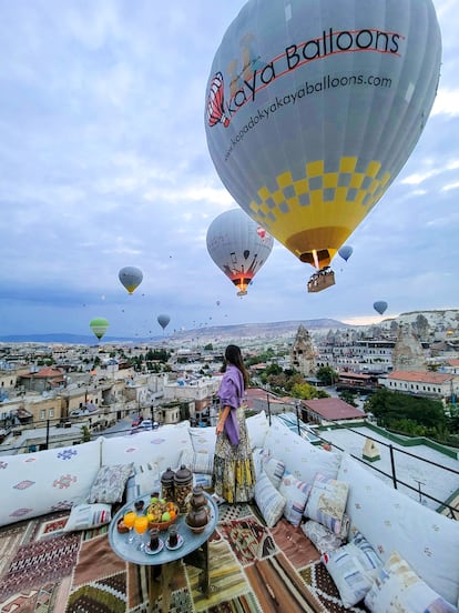 Un desayuno en la terraza del Hotel Henna, en la localidad turca de Göreme.