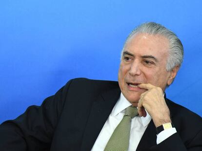 Michel Temer durante evento nesta segunda, em Brasília.