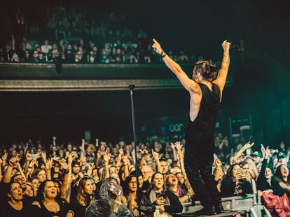 Lauri Ylonen de The Rasmus da un concierto en Londres, el 12 de octubre de 2019.