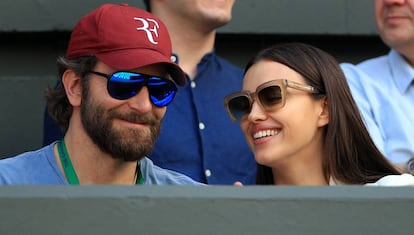 Bradley Cooper e Irina Shayk en Wimbledon 2016.