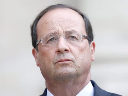 El presidente Fran&ccedil;ois Hollande en el Palacio del El&iacute;seo 