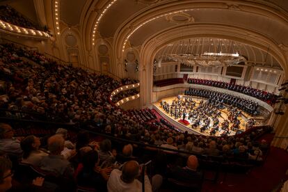Imagen del Orchestra Hall de Chicago en el último concierto de Riccardo Muti como director musical, el 23 de junio de 2023.
