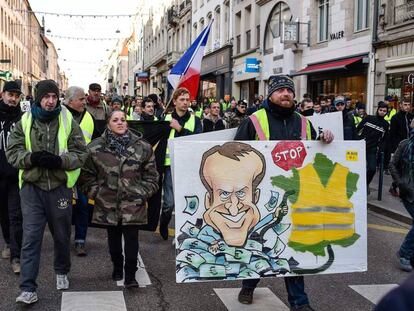 Manifestación de los chalecos amarillos en Nancy 