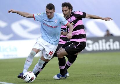 El jugador del Celta Iago Aspas durante el partido