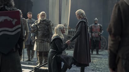 Uno de los momentos del final de la segunda temporada de 'La casa del dragón', de HBO.