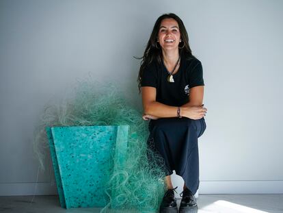 Amaia Rodríguez posa en la sede de Gravity Wave en Madrid.