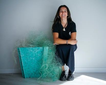 Amaia Rodríguez posa en la sede de Gravity Wave en Madrid.