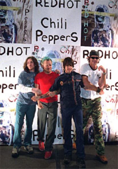 Red Hot Chilli Peppers, durante la presentación de su disco en Madrid.