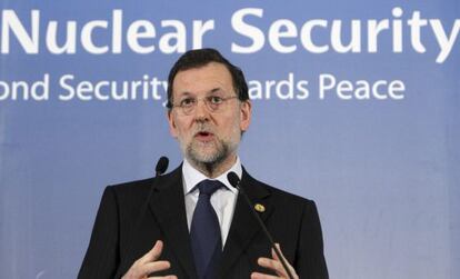 El presidente del Gobierno , Mariano Rajoy, ayer en Seúl.