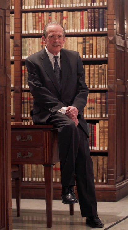 José Manuel Blecua, en la biblioteca de la Real Academia Española.