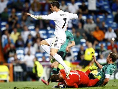 Cristiano marca el primer gol del partido.