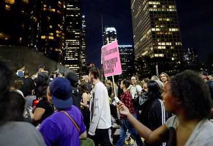 Concentración contra Donald Trump en Los Angeles, California.