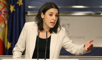 La portavoz parlamentaria de Podemos, Irene Montero. 