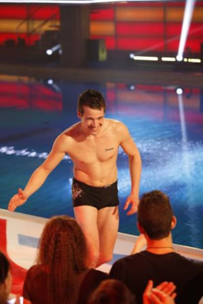 El actor Juan José Ballesta antes de saltar en Splash.